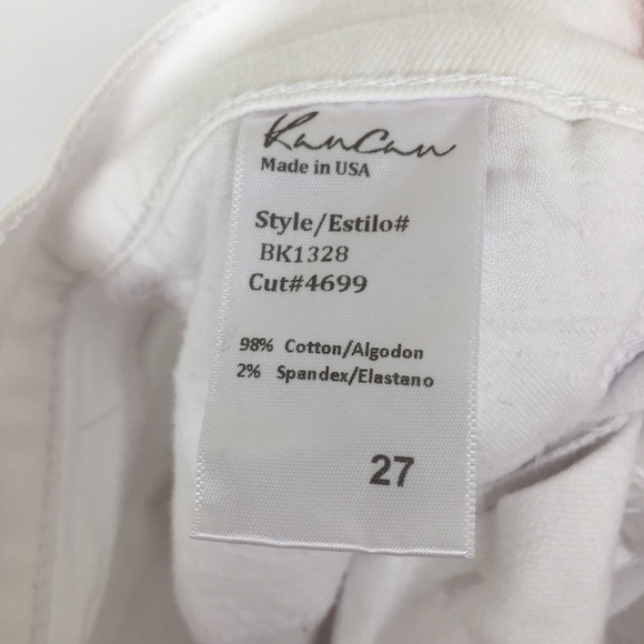 KanCan Hillary Raw Hem Distressed Denim Short White Women’s Size 27 The Buckle - Picture 12 of 13